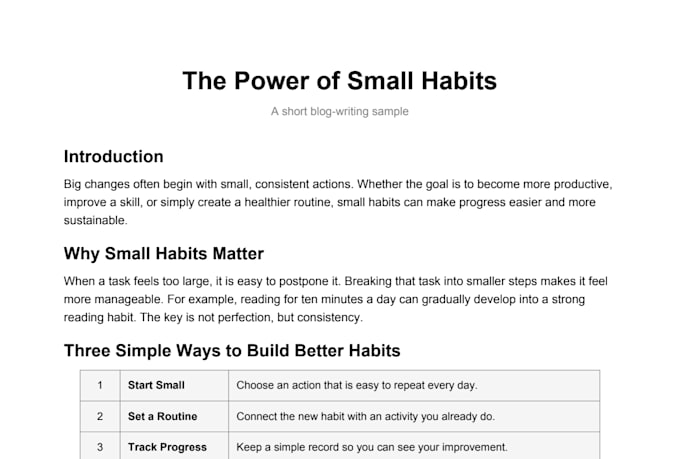 write, design an informative articles and blog post in canva